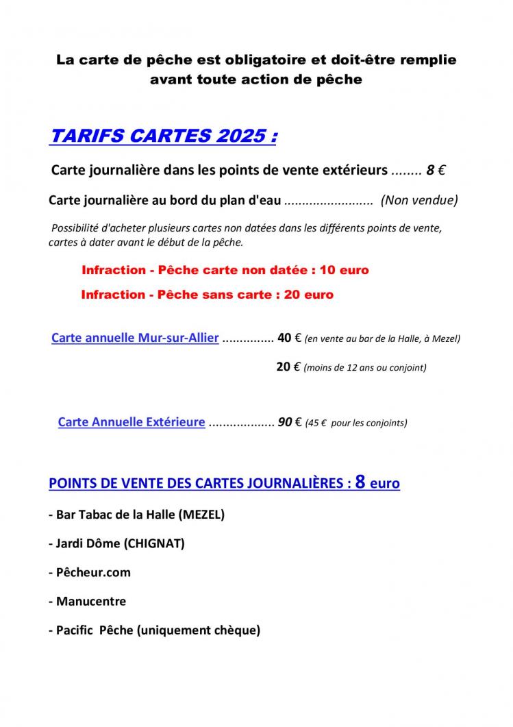 Mezel tarifs carte peche 2025 internet